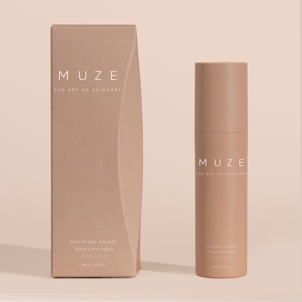 Muze – Skyhigh Angel - Verstevigende dagcrème,  stimuleert collageen aanmaak, herstelt de vochtbalans